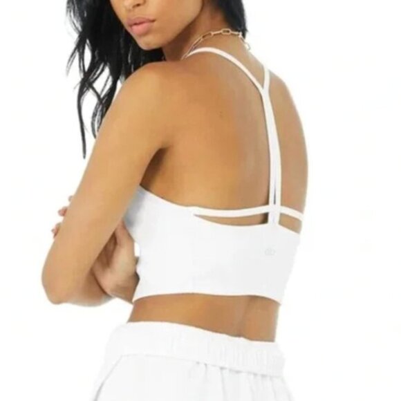ALO Alosoft Ribbed Crop Calm Tank Top in White size Small - Picture 1 of 7